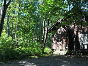 白马村格拉姆山林小屋外面的花园