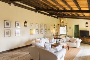 阿普索斯Villa Manavra的客厅配有白色沙发和电视