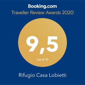 MolliaRifugio Casa Lobietti的黄色圆圈,有9个数字,文字旅行评论奖