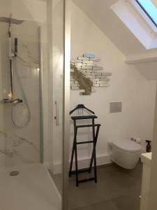 贡比涅La Maison de Ville的带淋浴和卫生间的浴室