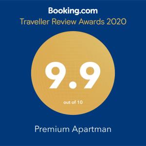 毛科Premium Apartman的黄色圆圈,带文字旅行评论奖