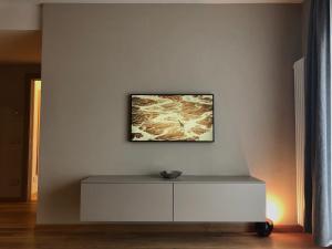 利莫内皮埃蒙特Chalet Bizet - Limone 1400的客厅的墙上配有电视