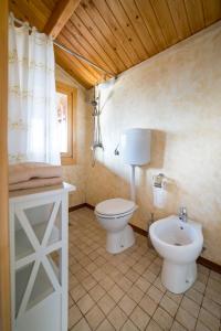 富尔纳里Chalet Tenuta Lacco的浴室配有卫生间和水槽。
