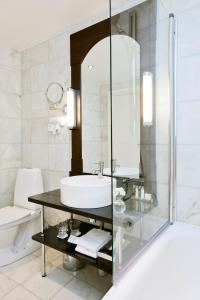 斯德哥尔摩瑞典精英酒店的一间带水槽和镜子的浴室