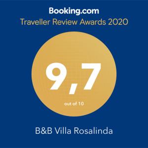 东戈B&B Villa Rosalinda的黄色圆圈,上面有707个