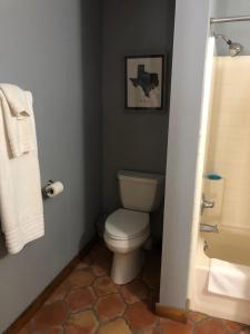 阿尔派恩Loft 4 - 1 of 5 downtown的浴室配有白色卫生间和盥洗盆。
