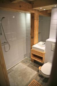 旺特龙La Ferme du Douanier & Spa 5 étoiles ALL INCLUSIVE的一间带卫生间和水槽的浴室