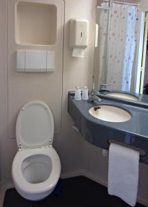 圣热尔韦拉福雷诺图埃尔基布卢瓦南酒店的一间带卫生间和水槽的浴室
