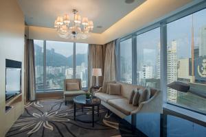 香港铜锣湾皇冠假日酒店的休息区
