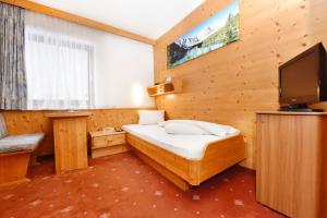圣加伦基希西尔维埃塔酒店的一间带床和电视的小卧室