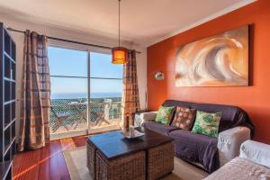 丰沙尔Barcelos Apartment by HR Madeira的带沙发和大窗户的客厅