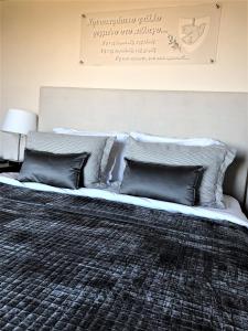 德鲁西亚多诗亚高地酒店的一张床上有两个枕头的房间