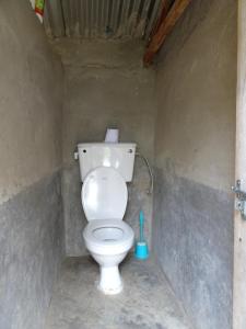 卡塞斯Mbunga Community Tourism Campsite的一间小浴室,在摊位设有厕所