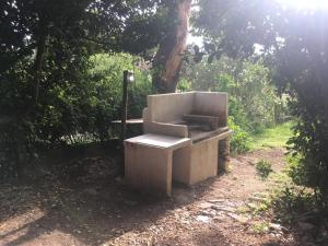 萨尔西普埃德斯Hamacas Serranas的森林中间的混凝土厕所