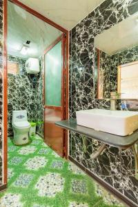 吉婆岛Cat Ba Bay Cruises的一间带水槽和卫生间的浴室
