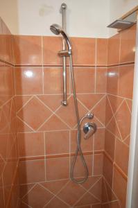 斯特龙博利吉阿丁诺斯格立托酒店的浴室内配有淋浴和头顶淋浴