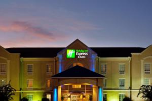 奥兰治堡Holiday Inn Express & Suites Orangeburg, an IHG Hotel的前面有标志的酒店