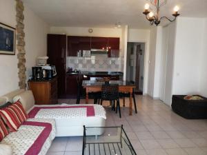 圣皮索内维尔卡提科萨公寓的客厅配有沙发和桌子