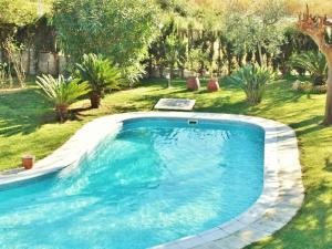 滨海圣波尔Belvilla by OYO Casa Jaume的一座种植了植物的院子内的大型游泳池