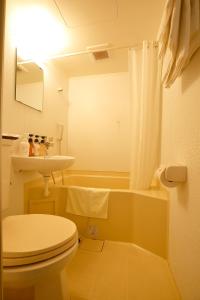 大阪大阪鲸酒店的一间带卫生间和水槽的浴室