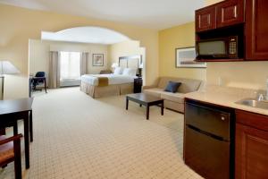 乔治城乔治敦快捷假日酒店的酒店客房设有床和客厅。