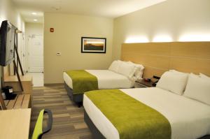 布莱斯普莱斯智选假日套房酒店        的酒店客房设有两张床和一台平面电视。