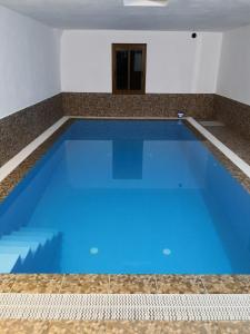 马斯卡Live Masca - Estudio casas morrocatana Tenerife的客房内的大型蓝色游泳池