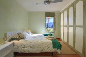 巴古尔Casa Aigua Freda的一间卧室设有一张床和一个窗口