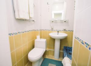别洛库里哈布拉格达酒店的一间带卫生间和水槽的浴室
