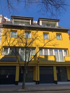 塞格德默苏利塞拉谢丽旅馆的前面有树的黄色建筑