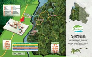 萨拉皮基Tirimbina Rainforest Lodge的哥伦比亚博物馆地图
