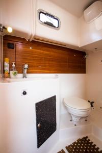 维尔卡瑟Jacht motorowy Nautika 1000 VIP的一间带卫生间和水槽的浴室