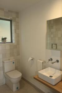 努盖特角Seascape Accommodation的一间带卫生间和水槽的浴室