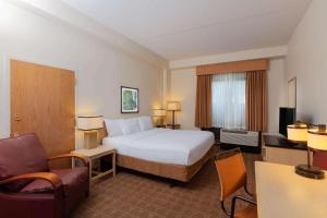 加登城拉魁塔花园城市酒店的配有一张床和一把椅子的酒店客房