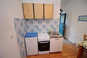 巴比诺波尔杰Apartments Felix的小厨房配有炉灶和水槽
