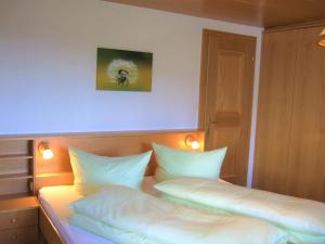 苏尔茨贝格豪斯阿德勒霍斯特酒店的一间卧室配有带2个枕头的床