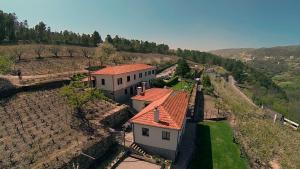 拉梅戈Quinta da Timpeira的山丘上房屋的空中景致