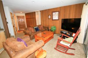 马姆莫斯湖Sierra Park Villas #82的客厅配有家具和平面电视。