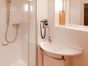 纽伦堡纽伦堡老成宜必思酒店的一间带水槽和淋浴的浴室