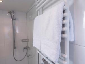 黑尔戈兰岛尼克尔斯公寓的浴室毛巾架上的毛巾
