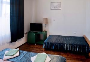 索科矿泉村Apartments Ozren的小房间设有两张床和电视