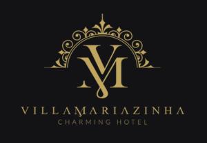 波尔蒂芒Villa Mariazinha Charming Hotel的金色标志,带有字母Y和冠