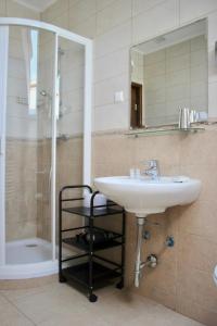 圣卡尼兹亚历克斯酒店的一间带水槽和淋浴的浴室