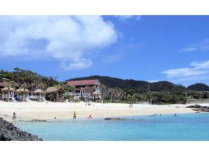 奄美Amami Resort Bashayamamura / Vacation STAY 81479的一群人,在海边的海滩上