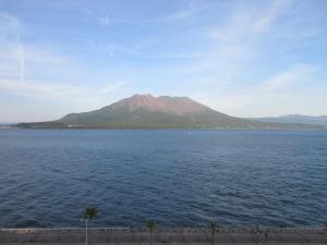 鹿儿岛ウォーターゲート鹿児島的山中大水体的山