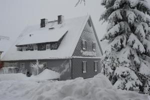 冬天的Ferienwohnung "Liftblick 1" im Kurort Altenberg