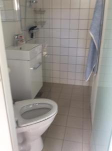 维堡克洛斯特裴森酒店的浴室配有白色卫生间和盥洗盆。