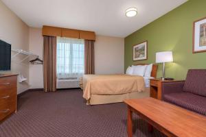 罗切斯特罗彻斯特戴斯套房酒店的酒店客房,配有床和沙发