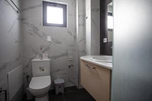 普拉坦斯黄金酒店的一间带卫生间和水槽的浴室