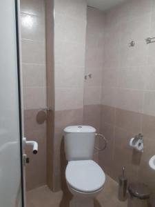 桑丹斯基Семеен Хотел Хайдутите的浴室配有白色卫生间和盥洗盆。